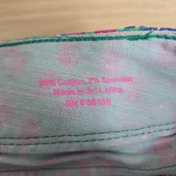Lilly Pulitzer Women’s Size 10 Green Pink Purple Worth Skinny Mini Pants Stretch - Picture 5 of 10